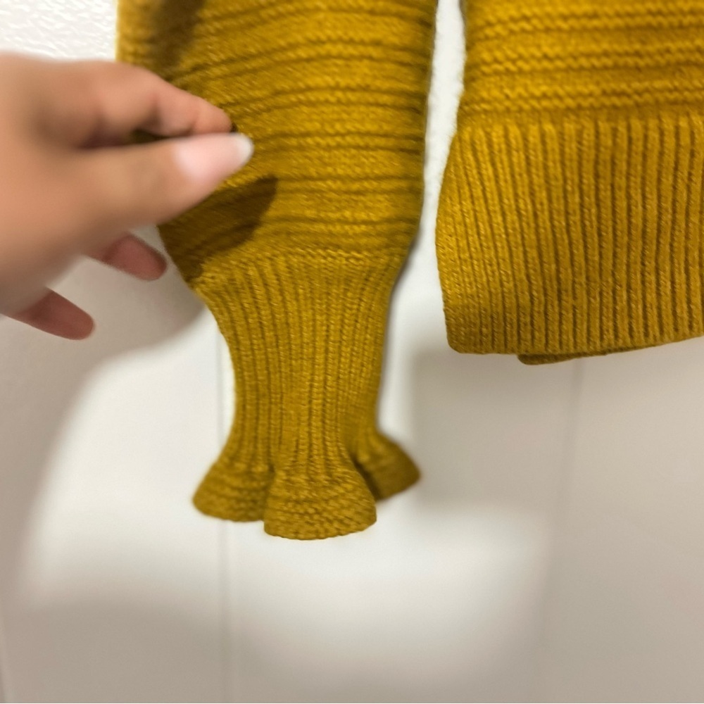 Madewell Ruffle-Neck Pullover Sweater Merino Wool Blend Classic Fall City SZ XS - Picture 7 of 9